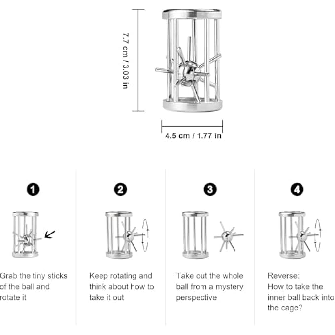 METAL BRAIN TEASERS PUZZLES, 3 IN 1 CHALLENGING LOGIC PUZZLE SET FOR ADULTS AND TEENS, MENSA LEVEL 6 DISENTANGLEMENT GAMES WITH 3D METAL WIRE PUZZLES FOR BRAIN TRAINING - Image 2